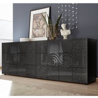 Product photograph of Ardent Large Sideboard In Grey High Gloss With 4 Doors from Furniture in Fashion