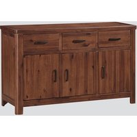 Product photograph of Areli Wooden Sideboard In Dark Acacia With Three Doors from Furniture in Fashion