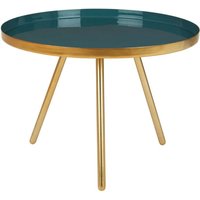 Product photograph of Argenta Large Metal Side Table In Diesel Green And Gold from Furniture in Fashion
