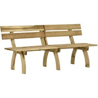 Product photograph of Aria 220cm Wooden Garden Seating Bench In Green Impregnated from Furniture in Fashion