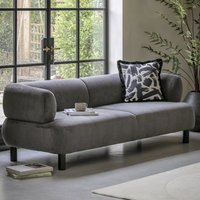 Product photograph of Arica Fabric 3 Seater Sofa With Oak Legs In Grey from Furniture in Fashion