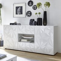 Product photograph of Arlon Sideboard In White High Gloss With 2 Doors from Furniture in Fashion