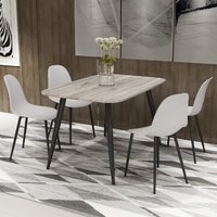 Product photograph of Arta Grey Wooden Dining Table 4 Duo Plastic Calico Chairs from Furniture in Fashion