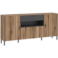 Product photograph of Arthur Wooden Sideboard With 2 Doors 1 Drawer In Grey Oak from Furniture in Fashion