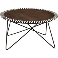 Product photograph of Artok Round Wooden Coffee Table With Black Legs In Natural from Furniture in Fashion