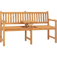 Product photograph of Arya Wooden 3 Seater Garden Bench With Tea Table In Natural from Furniture in Fashion