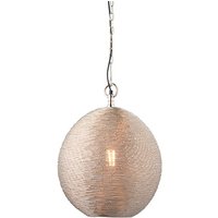 Product photograph of Asha Twisted Wire Ceiling Pendant Light In Polished Nickel from Furniture in Fashion
