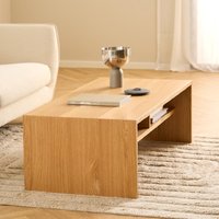 Product photograph of Assago Wooden Rectangular Coffee Table In Oak from Furniture in Fashion