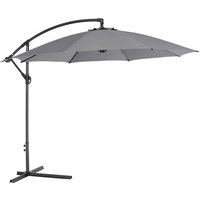 Product photograph of Athine 300cm Round Cantilever Parasol In Light Grey from Furniture in Fashion