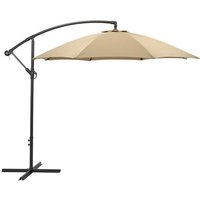 Product photograph of Athine 300cm Round Cantilever Parasol In Taupe from Furniture in Fashion