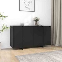 Product photograph of Atoka Wooden Sideboard With 4 Doors In Black from Furniture in Fashion