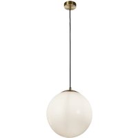 Product photograph of Atom Opal Shade Ceiling Pendant Light In Satin Brass from Furniture in Fashion