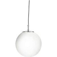 Product photograph of Atom Small Opal Glass Ceiling Pendant Light In Satin Silver from Furniture in Fashion