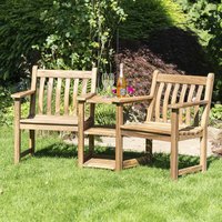 Product photograph of Atwater Wooden Garden Companion Seating Set In Natural from Furniture in Fashion