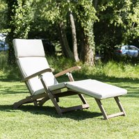 Product photograph of Atwater Wooden Garden Folding Steamer Chair In Natural from Furniture in Fashion