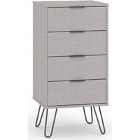 Product photograph of Avoch Wooden Narrow Chest Of 4 Drawers In Grey from Furniture in Fashion