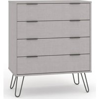 Product photograph of Avoch Wooden Wide Chest Of 4 Drawers In Grey from Furniture in Fashion
