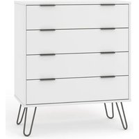 Product photograph of Avoch Wooden Chest Of Drawers In White With 4 Drawers from Furniture in Fashion