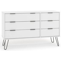 Product photograph of Avoch Wooden Chest Of Drawers In White With 6 Drawers from Furniture in Fashion