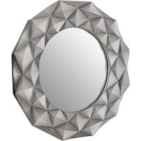 Product photograph of Aureia 3d Effect Wall Bedroom Mirror In Light Silver Frame from Furniture in Fashion