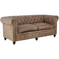 Product photograph of Australis Upholstered Leather 3 Seater Sofa In Light Brown from Furniture in Fashion