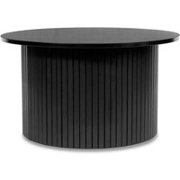 Product photograph of Avenel Fluted Wooden Coffee Table Round In Black from Furniture in Fashion