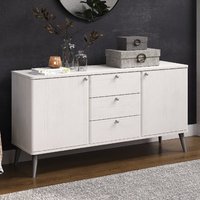 Product photograph of Avoch Wooden Sideboard With 2 Doors 3 Drawers In White from Furniture in Fashion