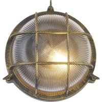 Product photograph of Avon Bulkhead Outdoor Light In Brass from Furniture in Fashion