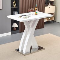 Product photograph of Axara High Gloss Bar Table Rectangular In White from Furniture in Fashion