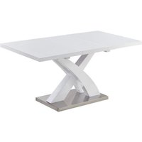 Product photograph of Axara Small Extending High Gloss Dining Table In White from Furniture in Fashion