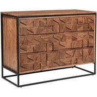 Product photograph of Axis Acacia Wood Chest Of 6 Drawers In Natural from Furniture in Fashion