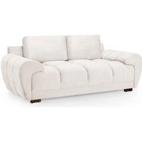 Product photograph of Aztec Plush Velvet 2 Seater Sofa In Cream from Furniture in Fashion