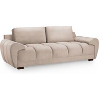 Product photograph of Aztec Plush Velvet 3 Seater Sofa In Mocha from Furniture in Fashion