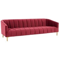 Product photograph of Balles Upholstered Velvet 3 Seater Sofa In Wine from Furniture in Fashion