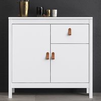 Product photograph of Barcila Wooden Sideboard With 2 Doors 1 Drawer In White from Furniture in Fashion