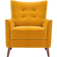 Product photograph of Baron Velvet Occasional Lounge Chair In Mustard from Furniture in Fashion