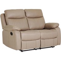 Product photograph of Barrie Manual Recliner Fabric 2 Seater Sofa In Brown from Furniture in Fashion