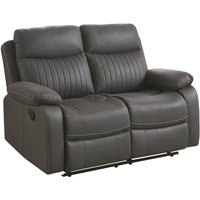 Product photograph of Barrie Manual Recliner Fabric 2 Seater Sofa In Dark Grey from Furniture in Fashion