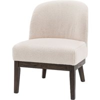 Product photograph of Barrie Fabric Bedroom Chair With Oak Leg In Vanilla from Furniture in Fashion