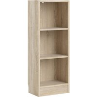 Product photograph of Baskon Wooden Narrow Bookcase With 3 Shelves In Oak from Furniture in Fashion