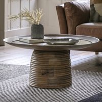 Product photograph of Batam Wooden Round Coffee Table In Natural from Furniture in Fashion