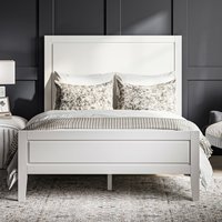 Product photograph of Bayfield Wooden King Size Bed In White from Furniture in Fashion