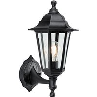 Product photograph of Bayswater Traditional Clear Glass Wall Light In Black from Furniture in Fashion