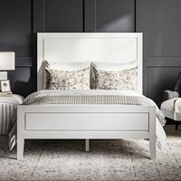 Product photograph of Bedford Wooden King Size Bed In White from Furniture in Fashion