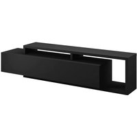 Product photograph of Belek Wooden Tv Stand With 1 Drawer In Matt Black from Furniture in Fashion
