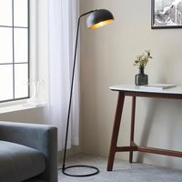 Product photograph of Belfast Metal Floor Lamp In Antique Brass And Matt Black from Furniture in Fashion