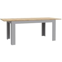 Product photograph of Belgin Wooden Extending Dining Table In Grey And Oak from Furniture in Fashion