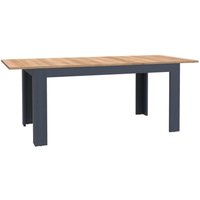 Product photograph of Belgin Wooden Extending Dining Table In Navy And Oak from Furniture in Fashion