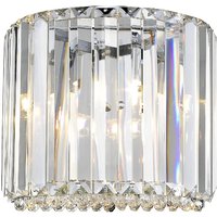 Product photograph of Belgravia Clear Crystal Wall Light In Chrome from Furniture in Fashion