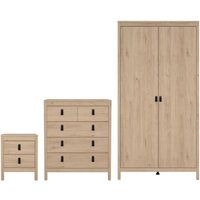 Product photograph of Bellevue Wooden Furniture Set With 2 Doors Wardrobe In Oak from Furniture in Fashion